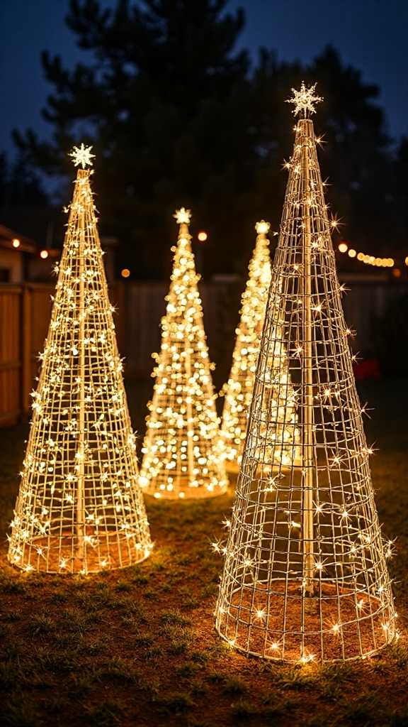 affordable creative customizable outdoor christmas trees