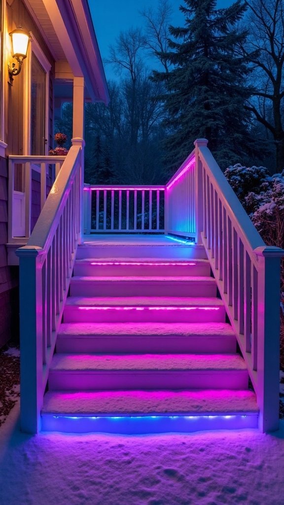 ambient dynamic concealed lighting for porch accents