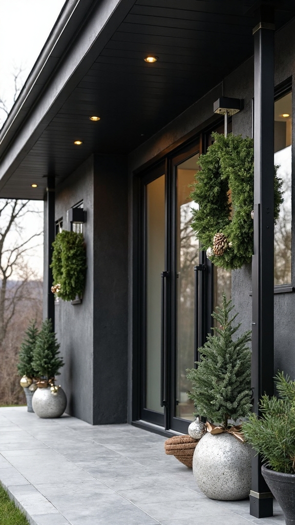 asymmetrical multilevel staggered complementary wreaths