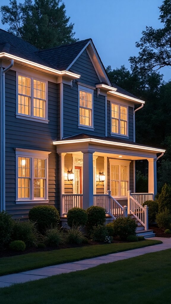 backlit architectural window trim highlight