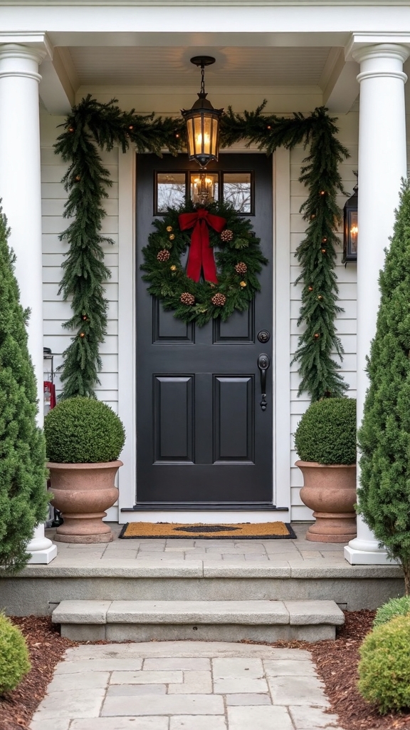 balanced natural symmetrical christmas arrangements