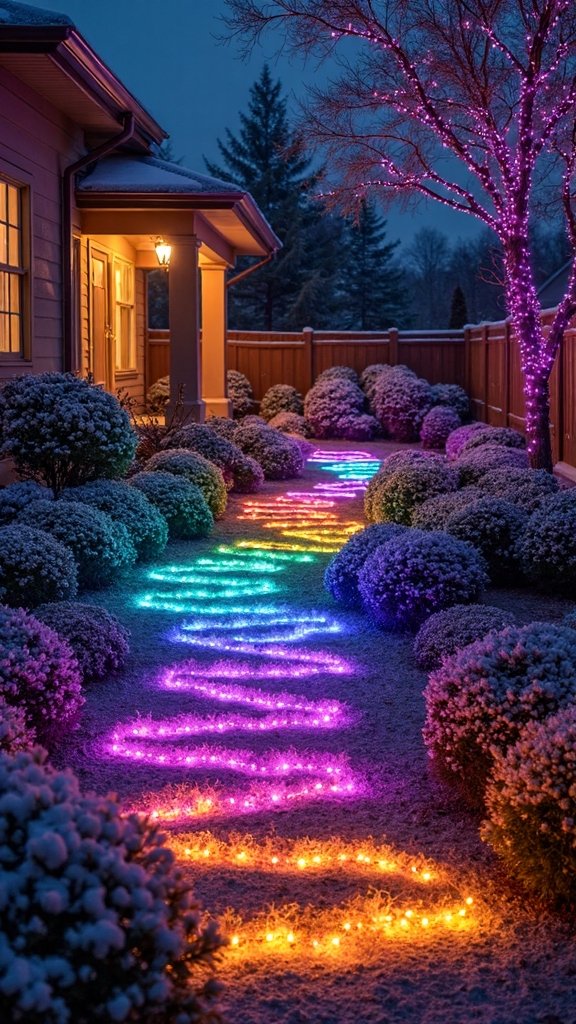 bold color blocked outdoor display