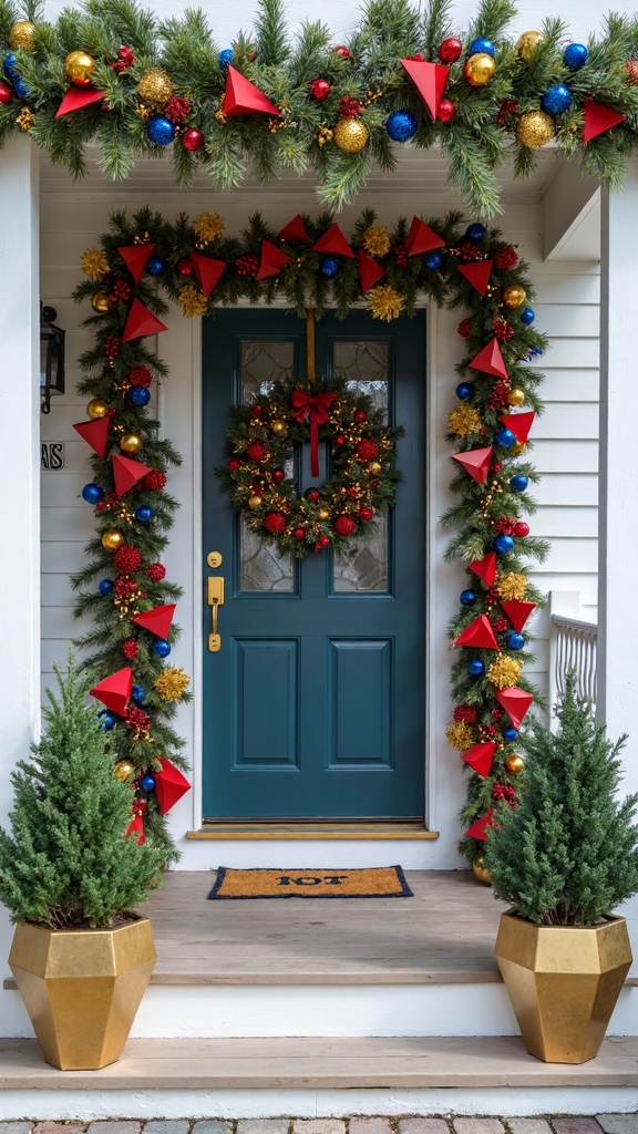 bold geometric holiday decor