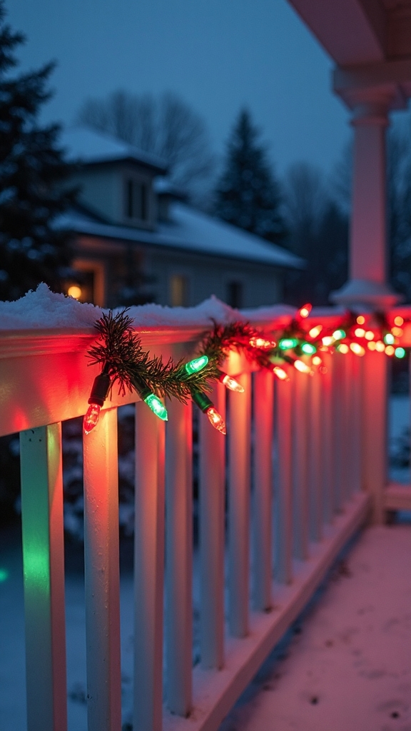 boldly alternating red and green bulbs