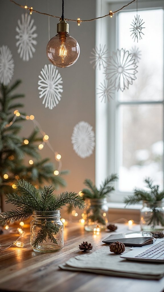 budget friendly holiday workspace transformation