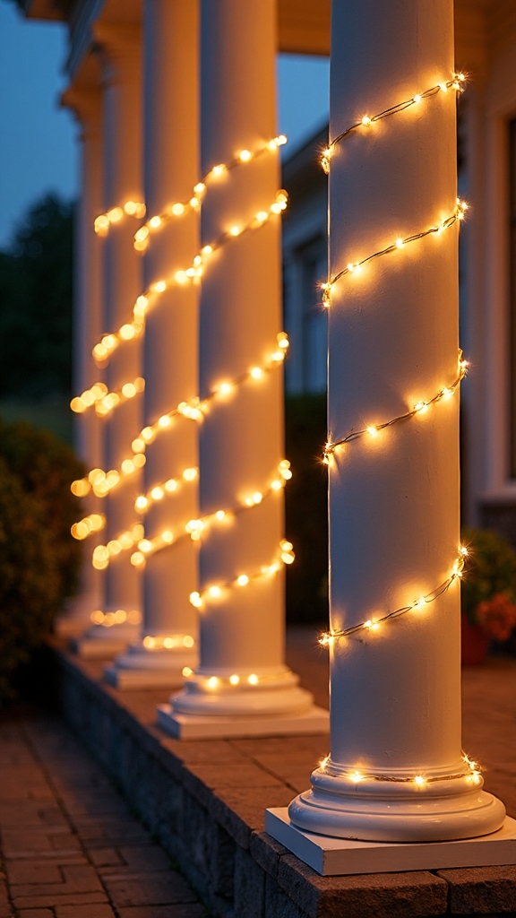 captivating illuminated spiral column wrapping