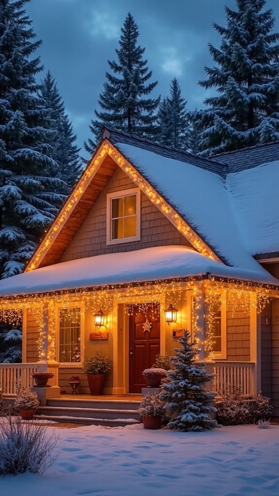 captivating roofline christmas light displays