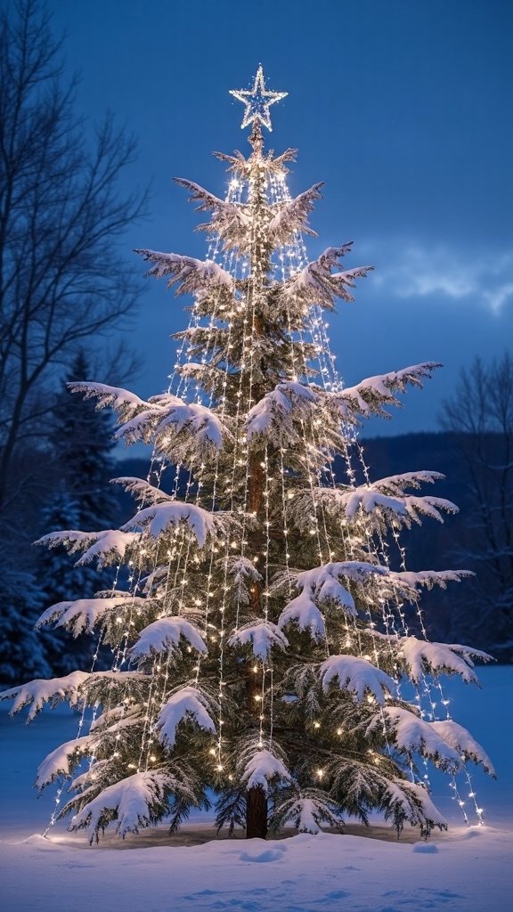 cascading celestial light display