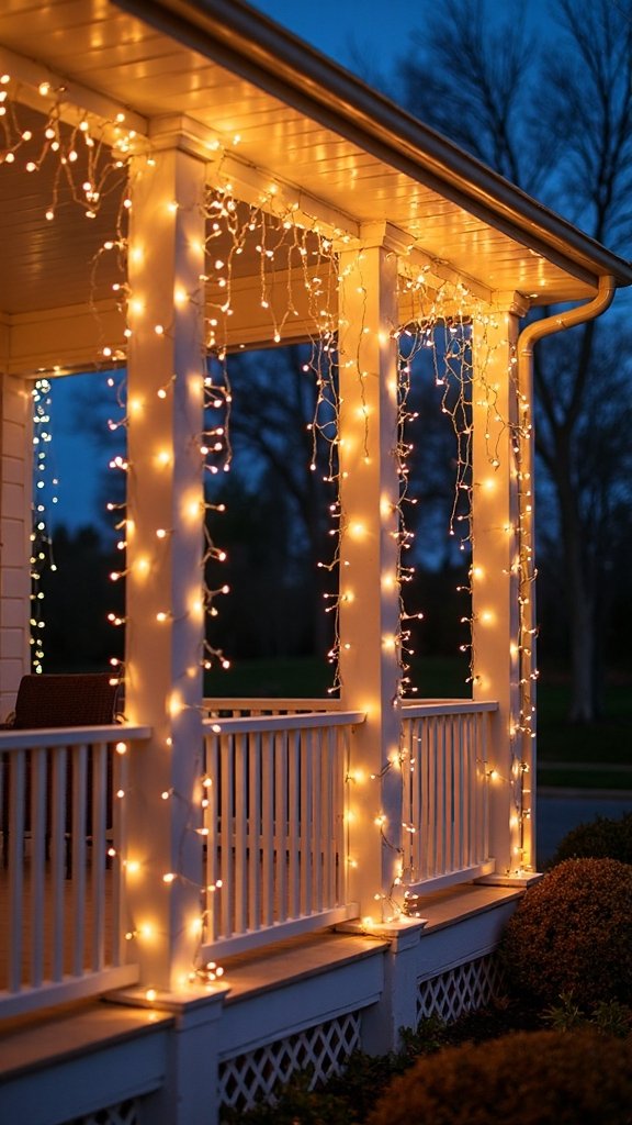 cascading curtain lights entryway enchantment