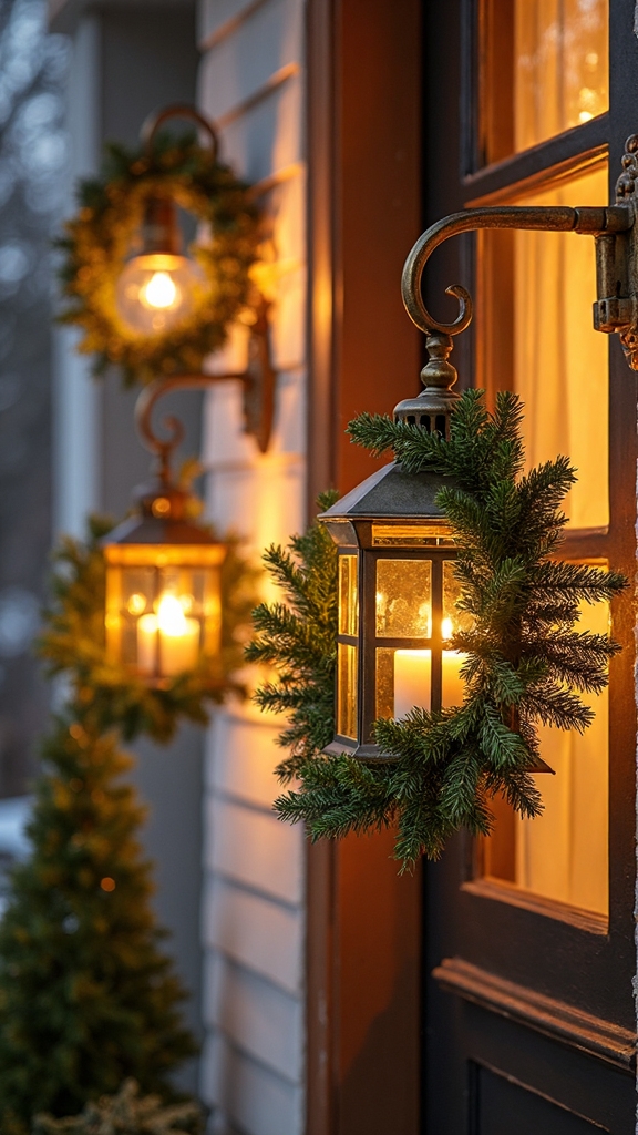 charming layered porch lantern decorations