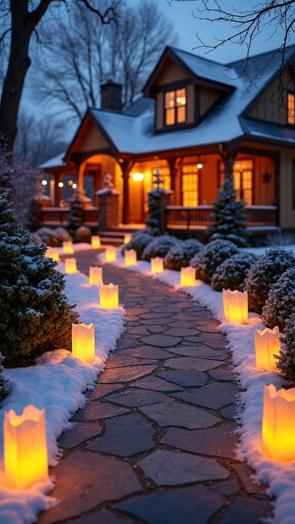 charming luminarias along walkways