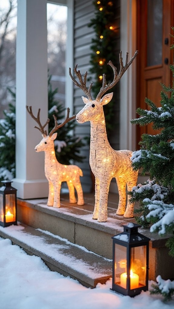 charming woodland birch reindeer