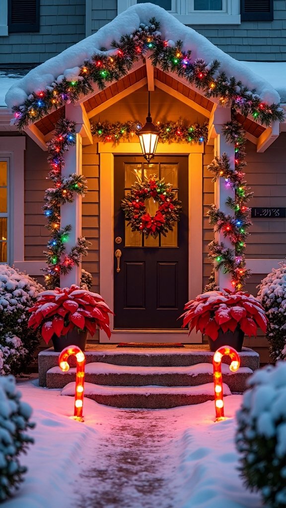 colorful outdoor christmas decor