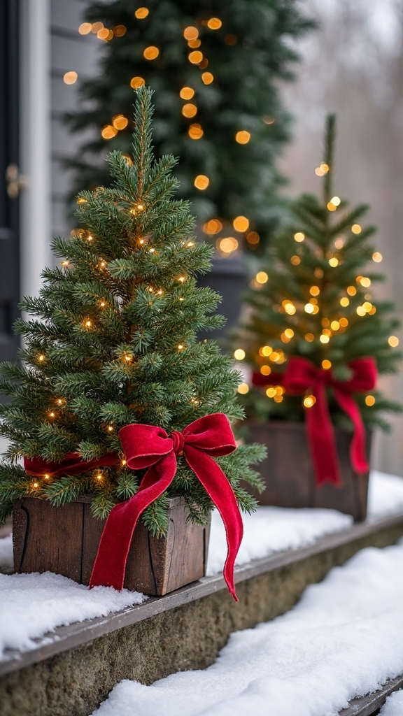 compact festive porch decor solution