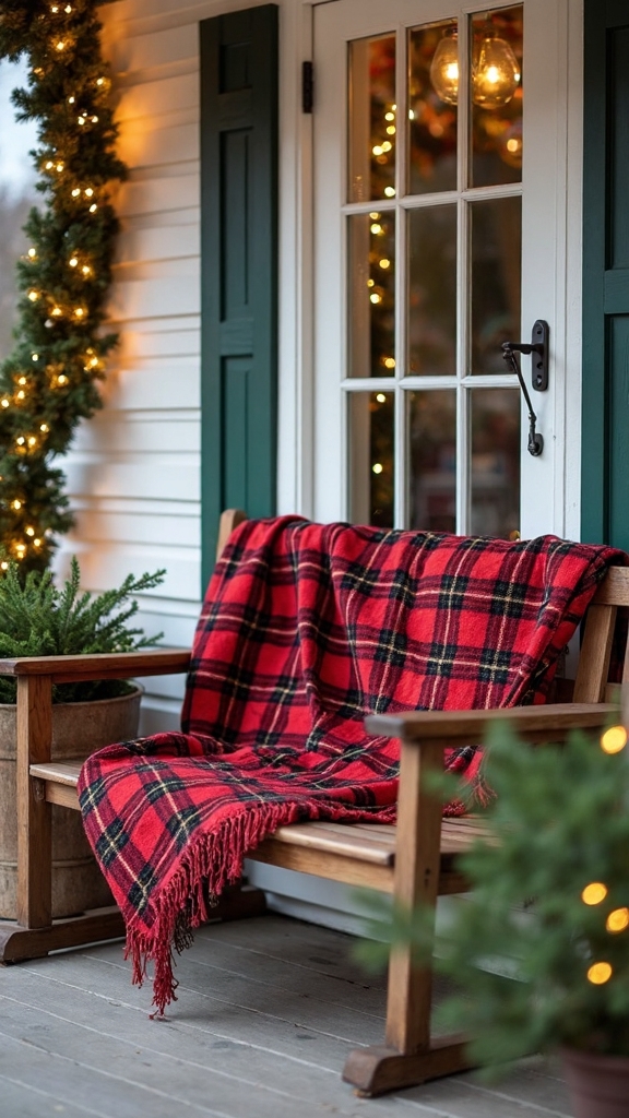 cozy christmas plaid snuggling blanket