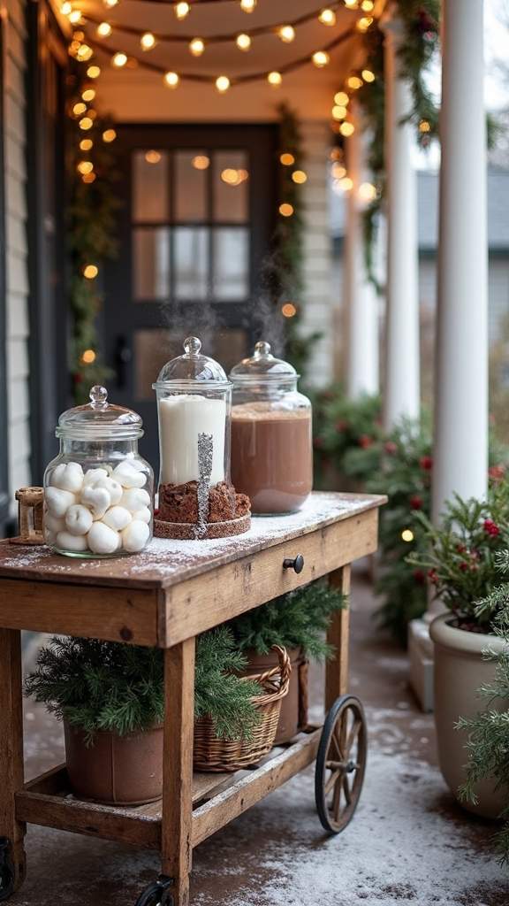 cozy festive holiday hot chocolate station