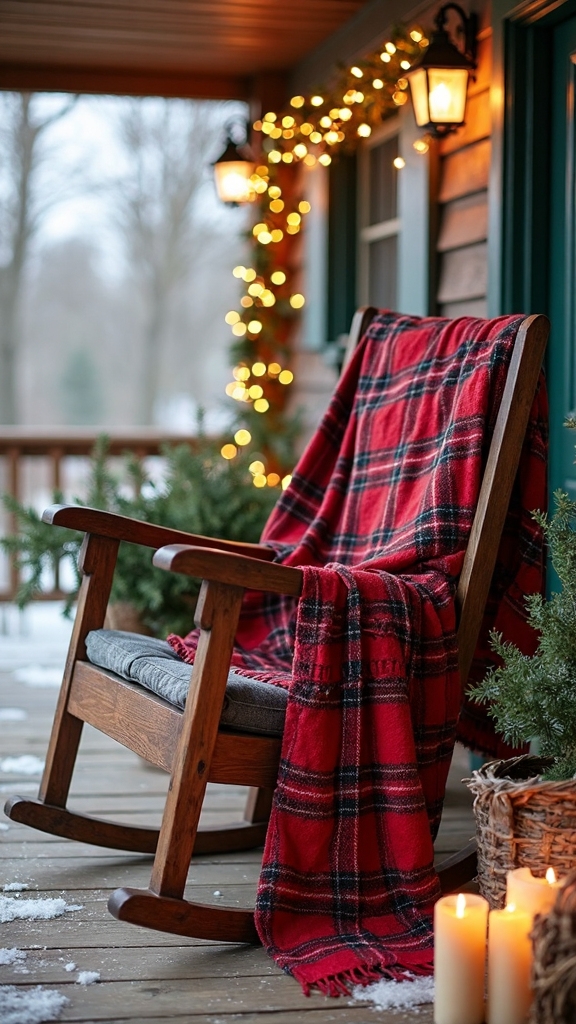cozy festive layered outdoor seating