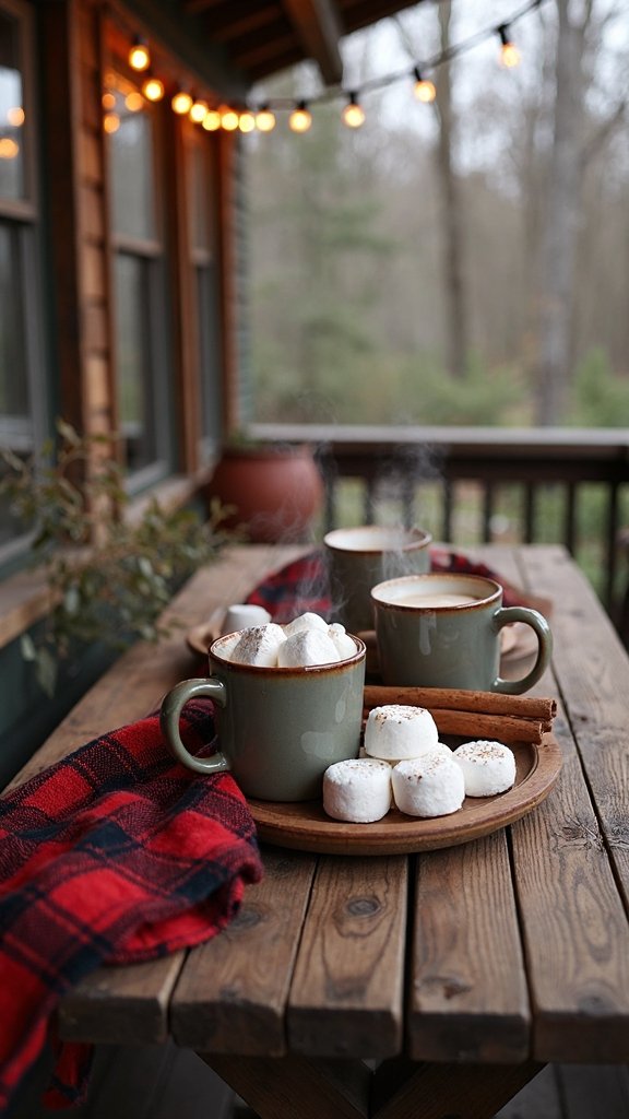 cozy inviting holiday hot cocoa station