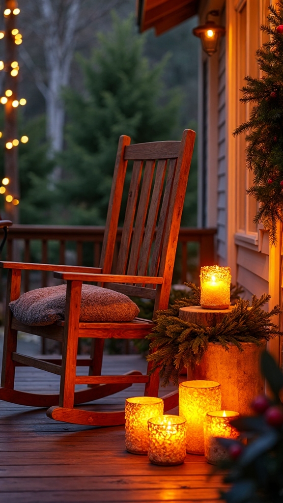 cozy inviting luminescent outdoor ambiance