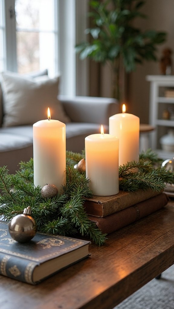 cozy layered balanced holiday displays