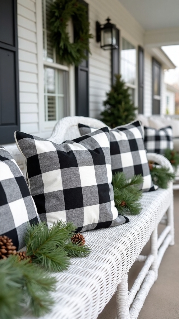 cozy monochrome porch seating retreat