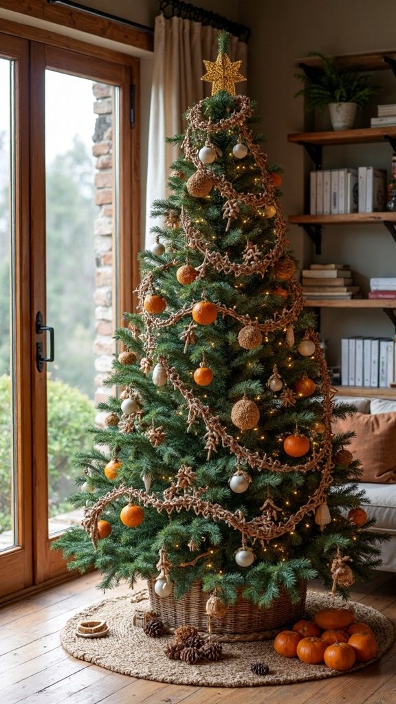 cozy natural bohemian christmas decor