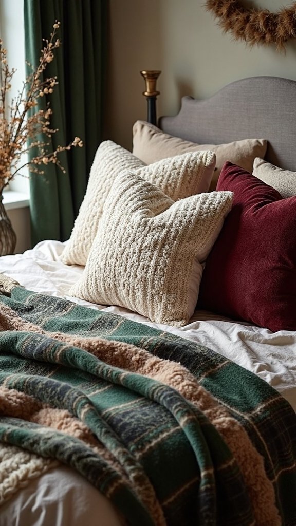 cozy seasonal layered bed textures