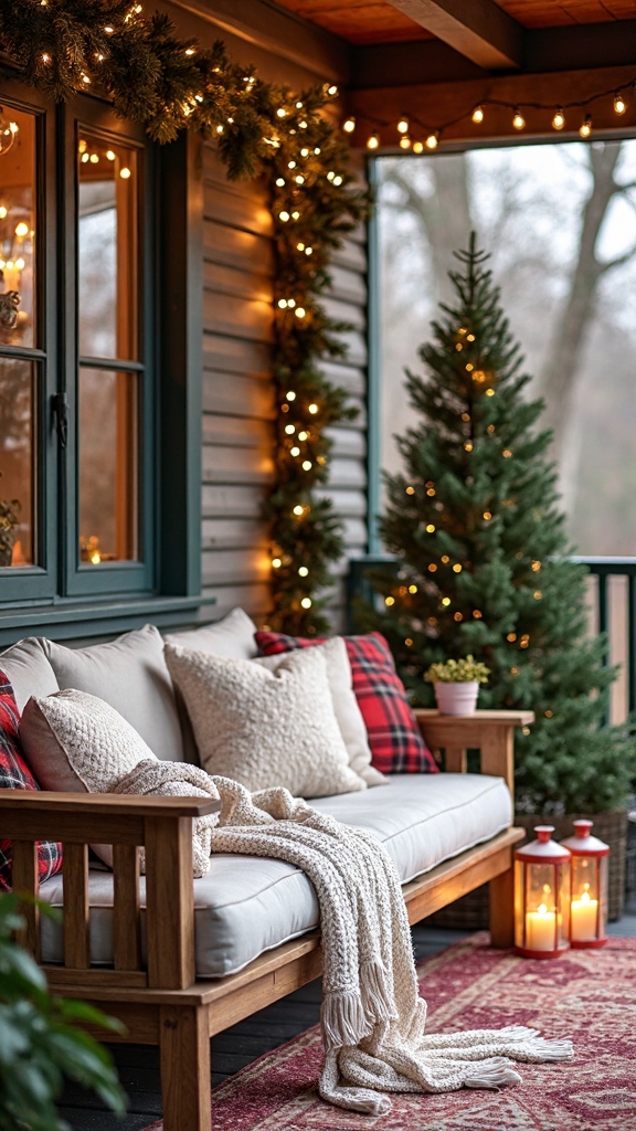 cozy seating with outdoor textiles