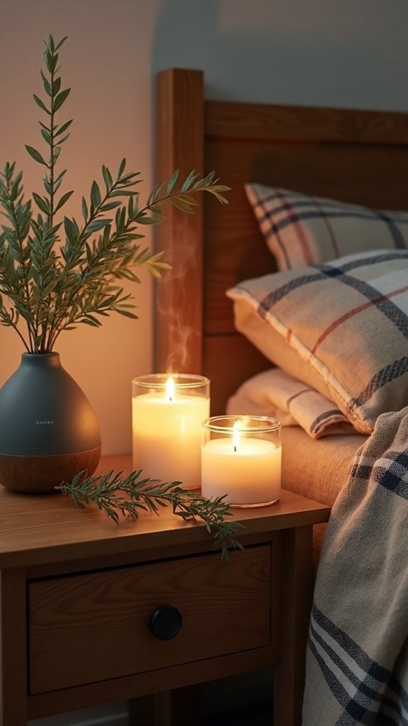 cozy winter bedroom aromatherapy