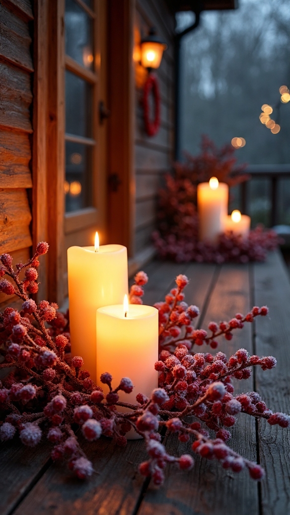 cozy winter elegance with led candles