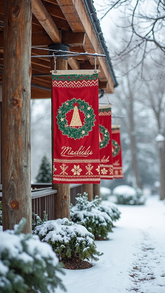 custom painted christmas banners