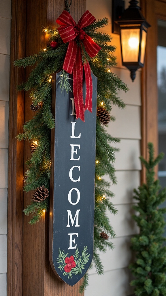 customizable chalkboard christmas message signs