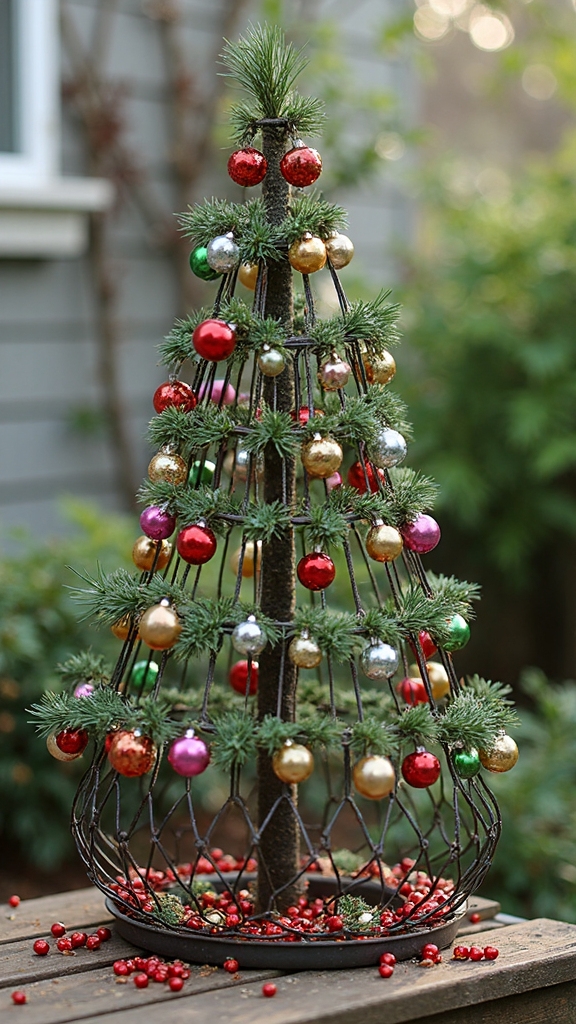 customizable mini ornament display tree