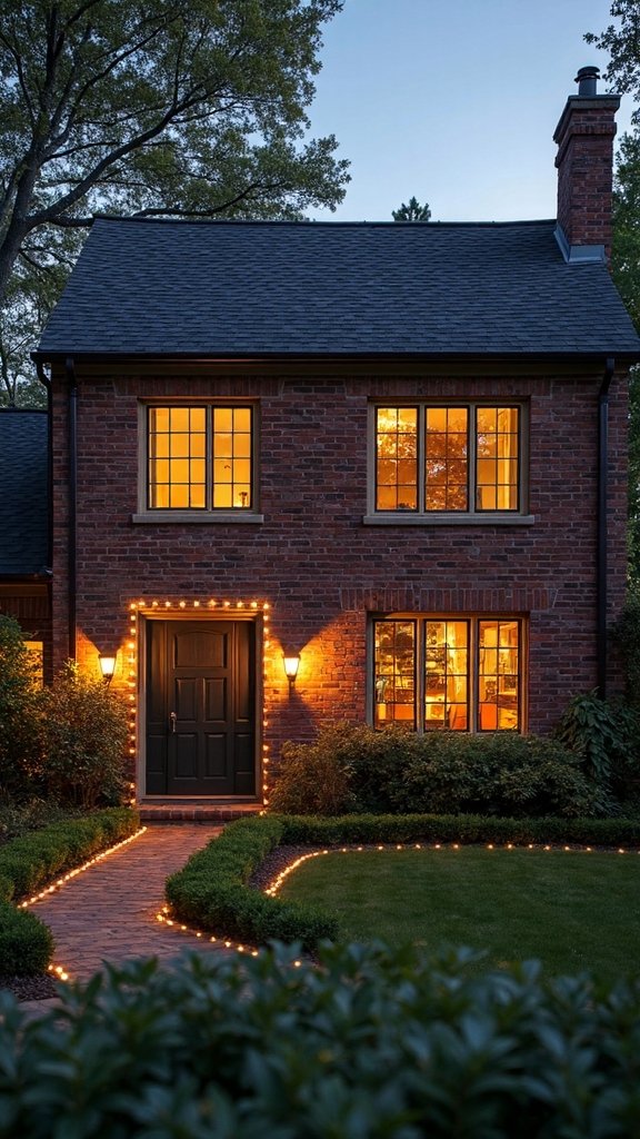 decorative window frame lighting display