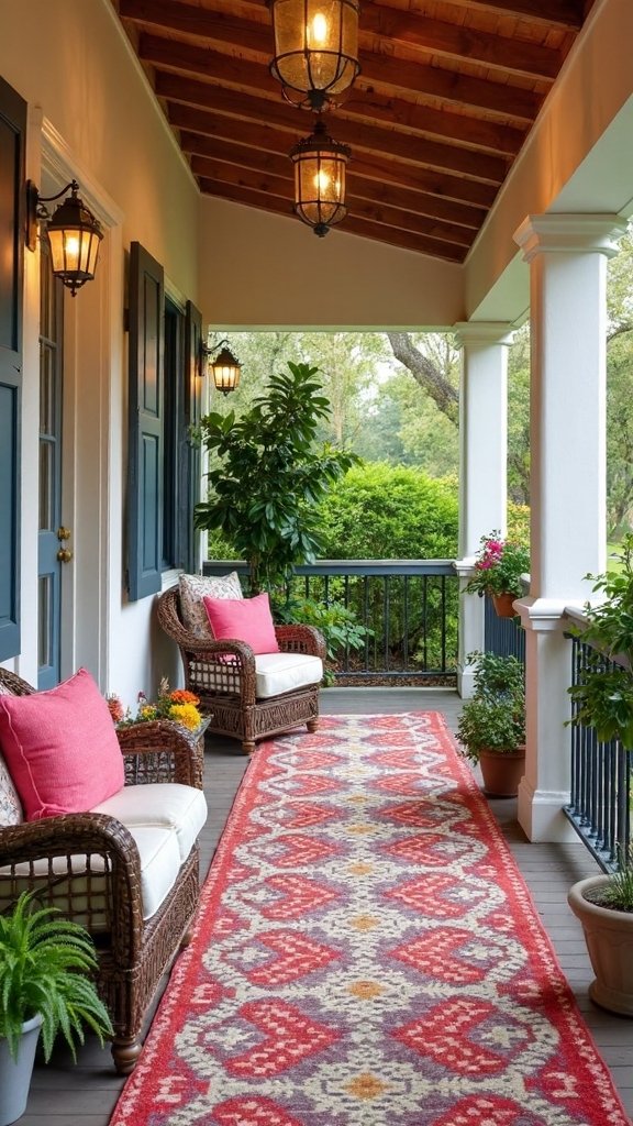 define space with outdoor rugs