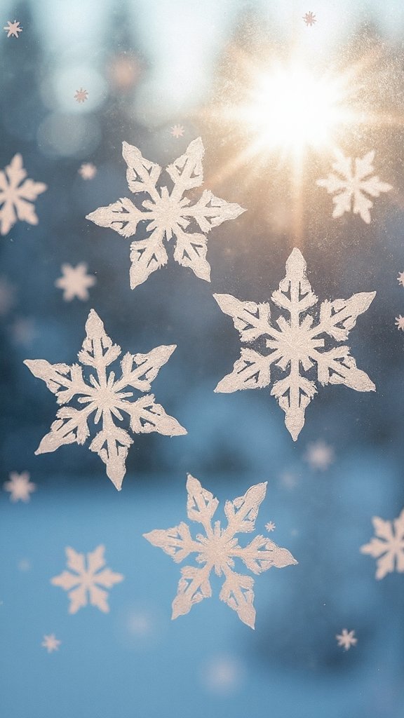 delicate airy coffee filter snowflakes