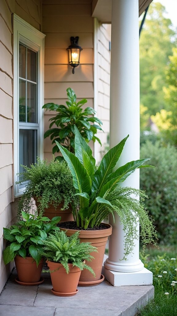 dimensional textural cascading intentional plant arrangement