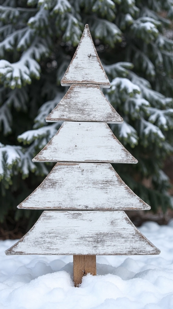 distressed weathered shiplap christmas tree