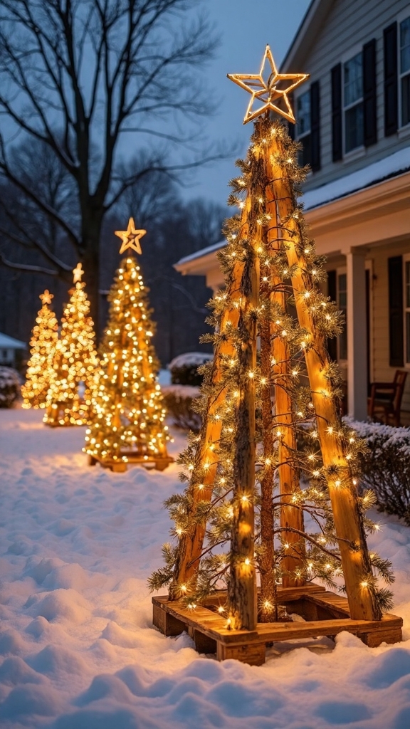 diy christmas tree outdoor crafts