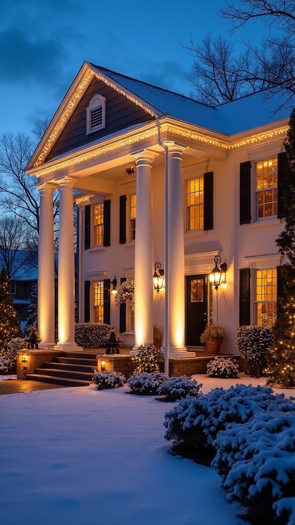 dramatic architectural feature uplighting showcase