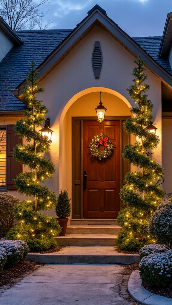 dramatic entrance statement topiaries