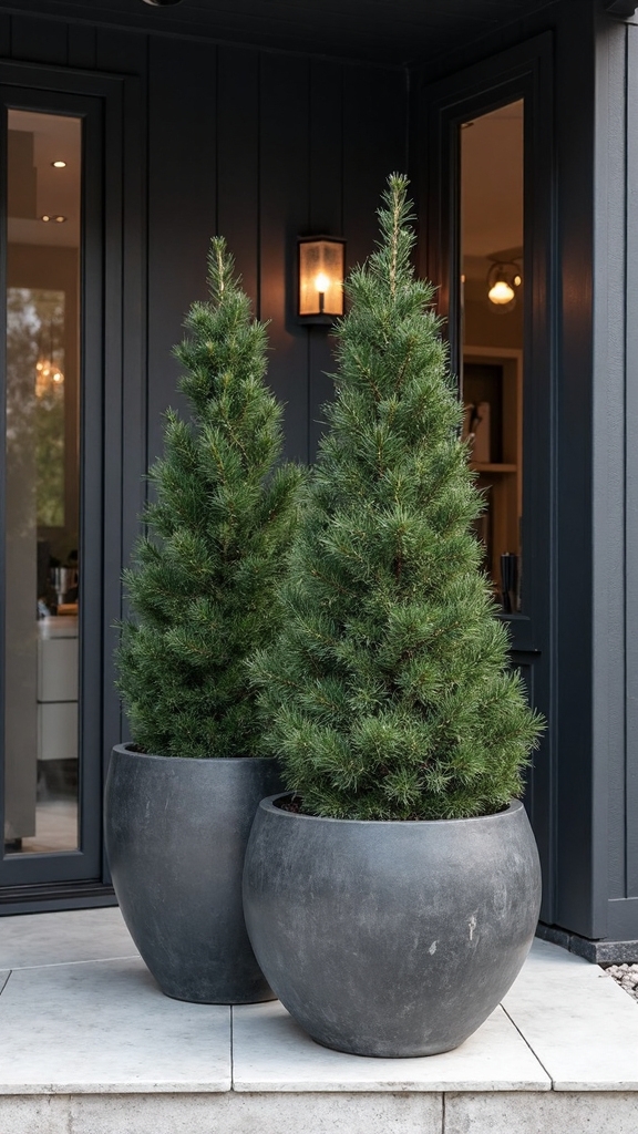 dramatic modern christmas tree displays