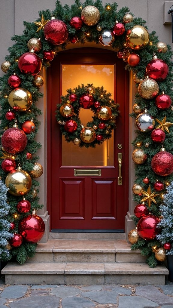 dramatic oversized weather resistant ornament wreath