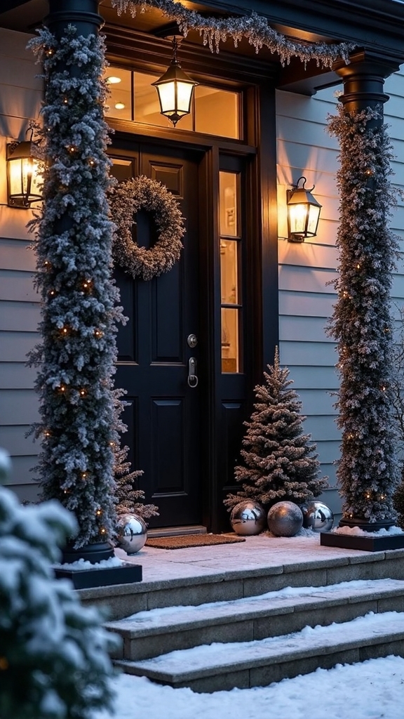 dramatic sparkling winter wonderland decor