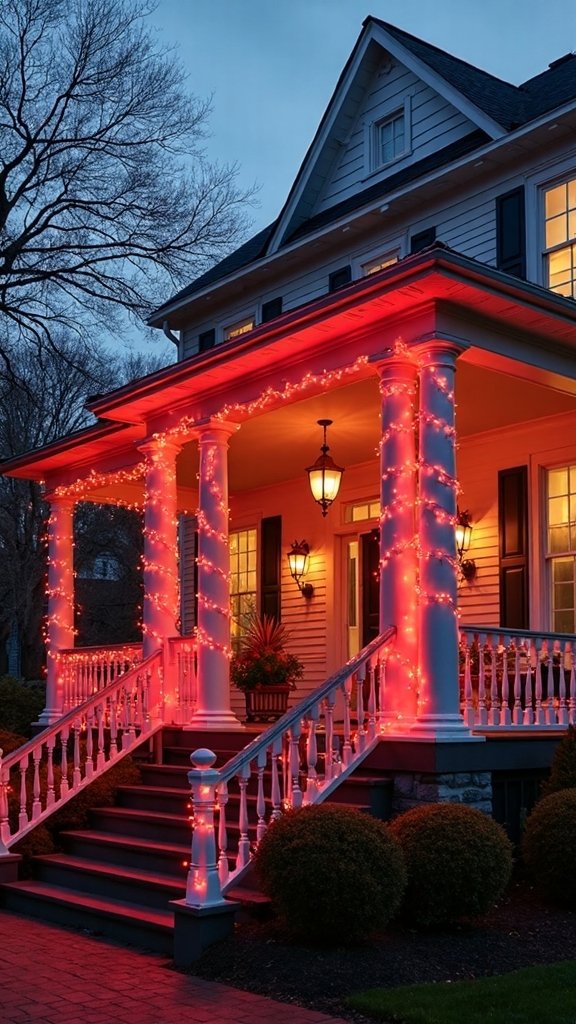dramatic vertical column lighting design