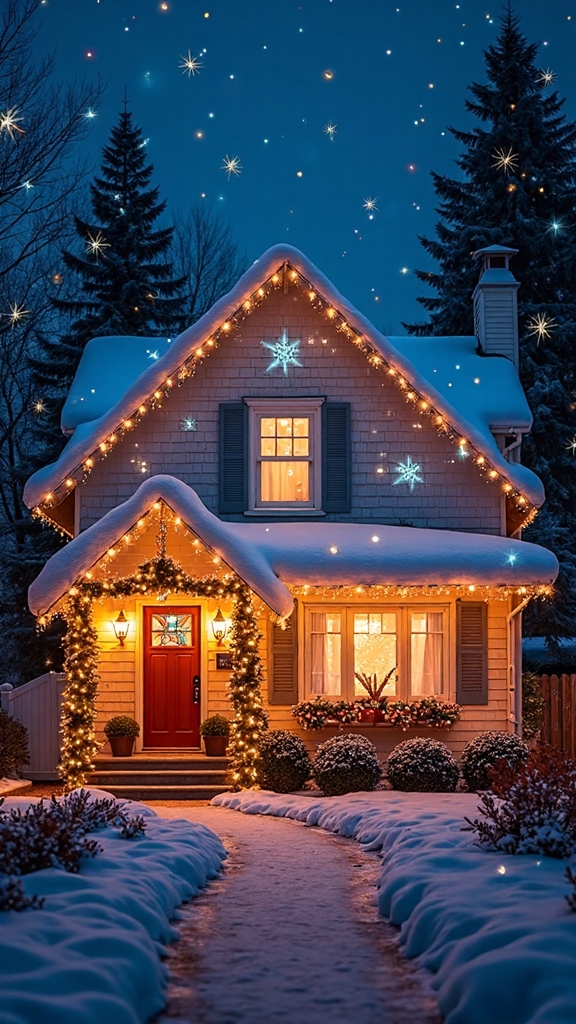easy whole house holiday lighting display