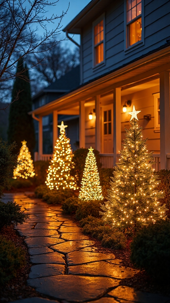 eco friendly solar powered outdoor led christmas trees