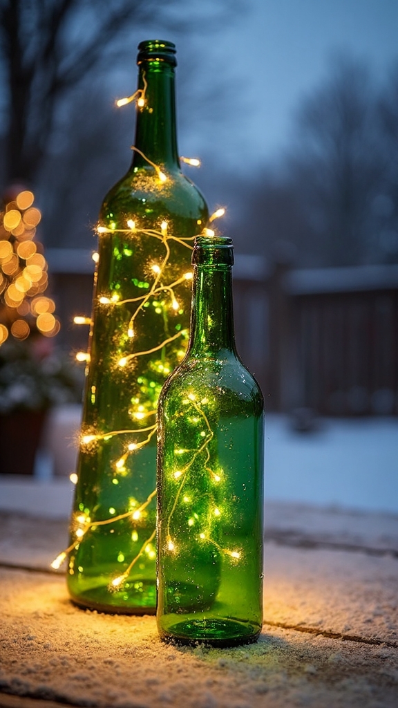 eco friendly upcycled illuminated minimalist holiday decor