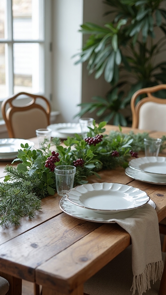 effortless natural greenery centerpieces