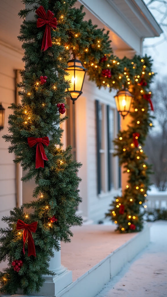 elegant architectural garland holiday decor